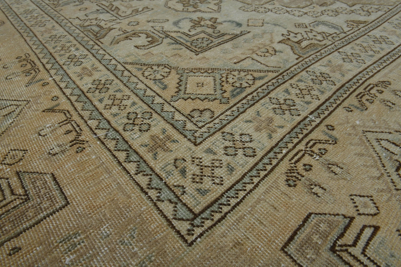1970s Vintage Persian Handknotted Wool Brown Oversize Area Rug - 9