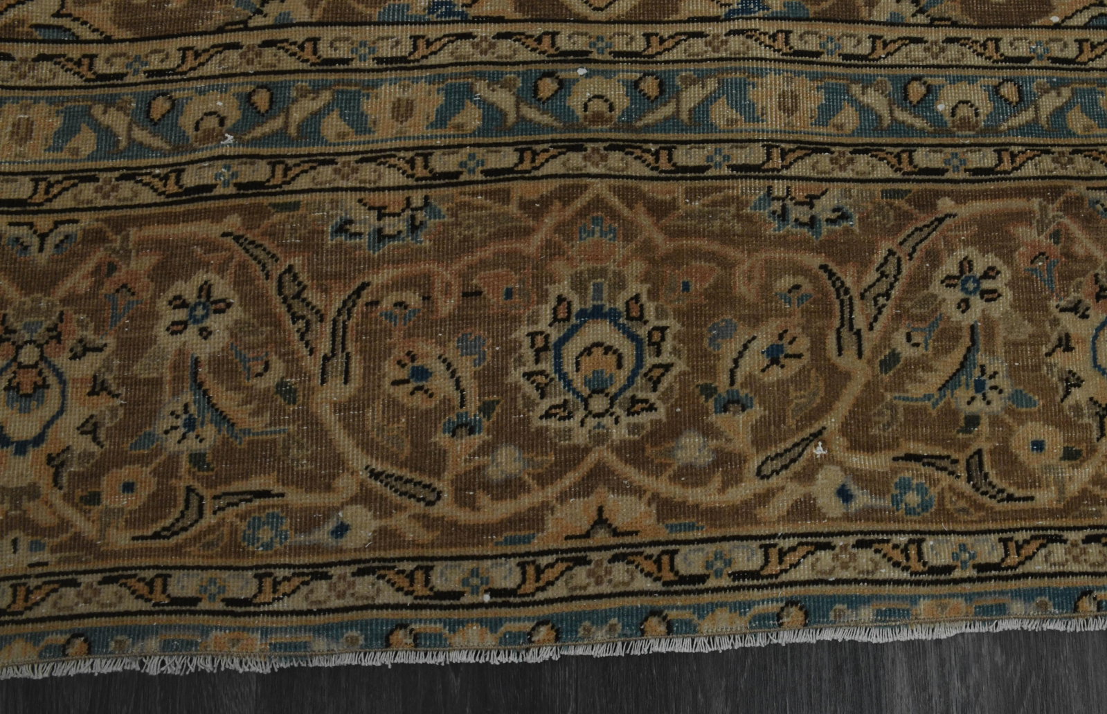 1970s Vintage Persian Handknotted Wool Orange Oversize Area Rug - 3