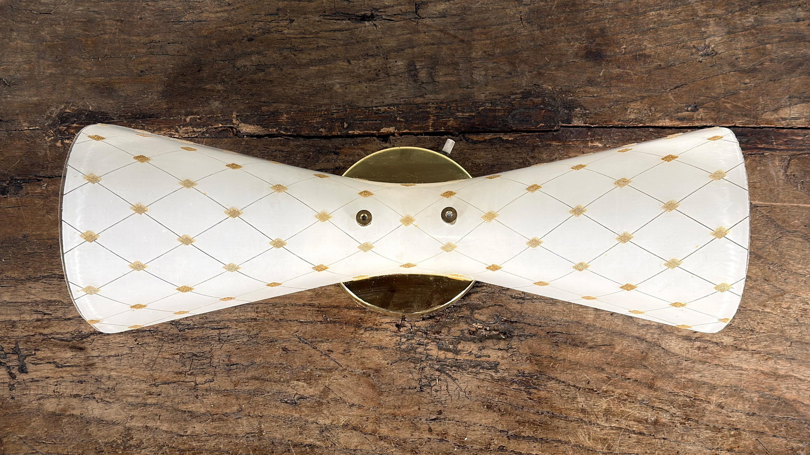 Vintage Mid Century Modern Bowtie Wall Sconce Light Fixture by Moe Lighting - 7