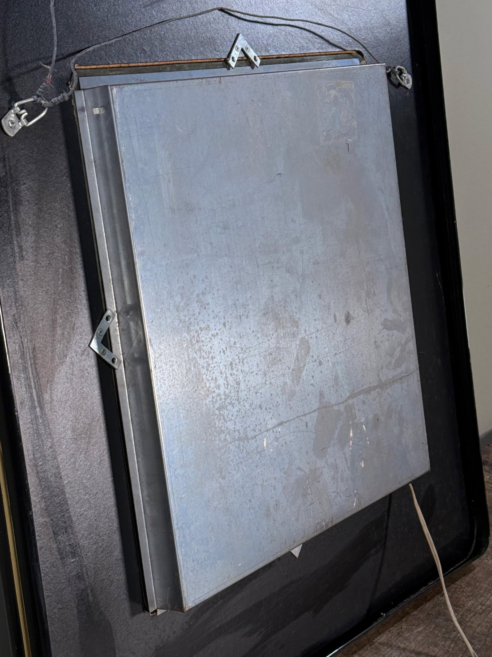 Vintage c.1970's/80's Infinity Mirror Wall Light in Matte Black - 11