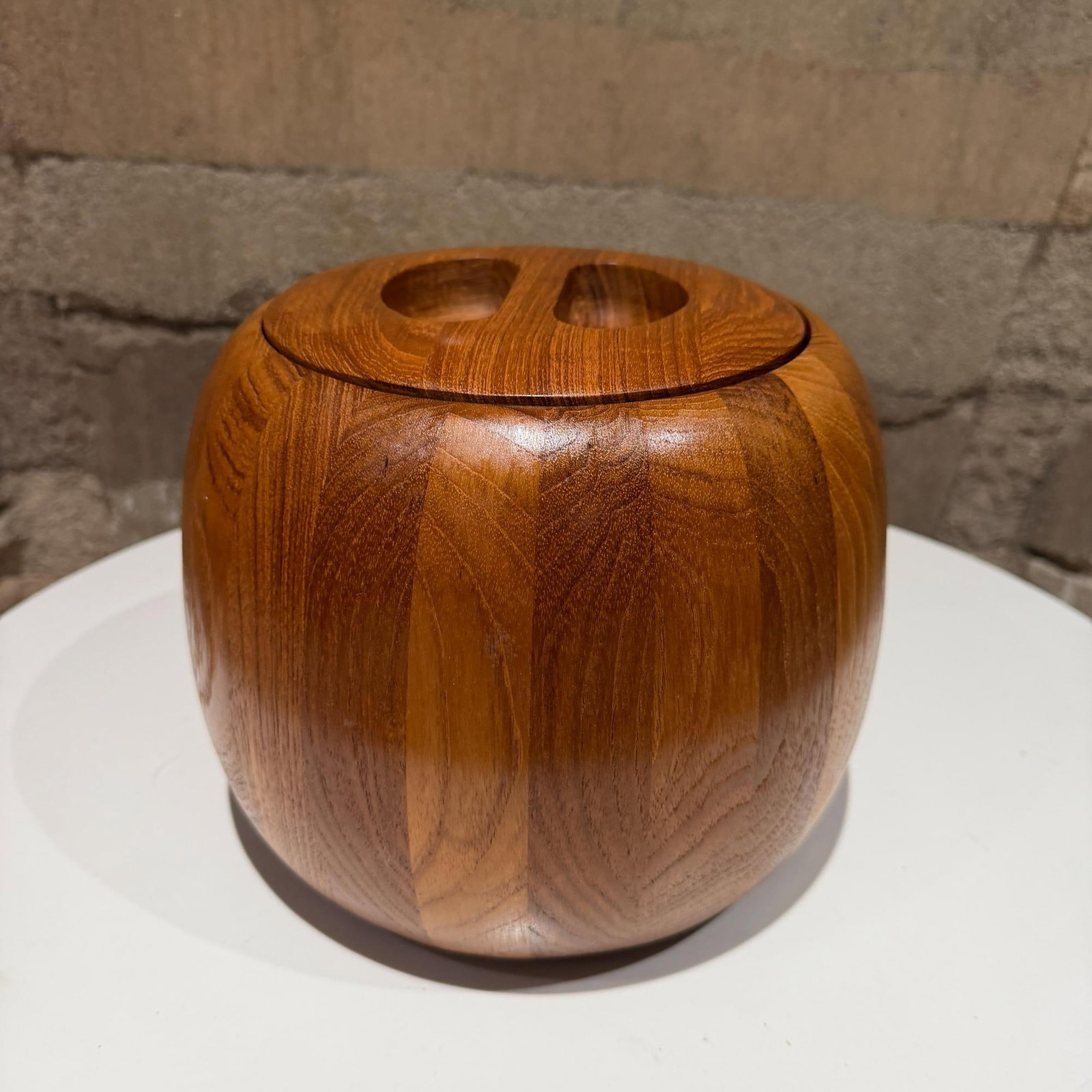 Vintage Dansk Designs Teak Wood Ice Bucket Jens Quistgaard Ihq - 2