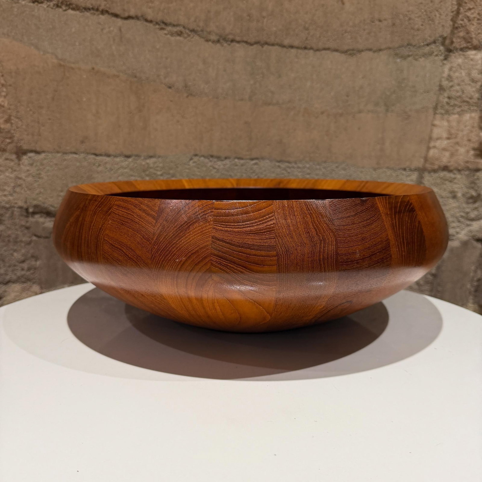 Vintage Dansk Staved Teak Salad Bowl Jens Quistgaard Danish Modern - 2