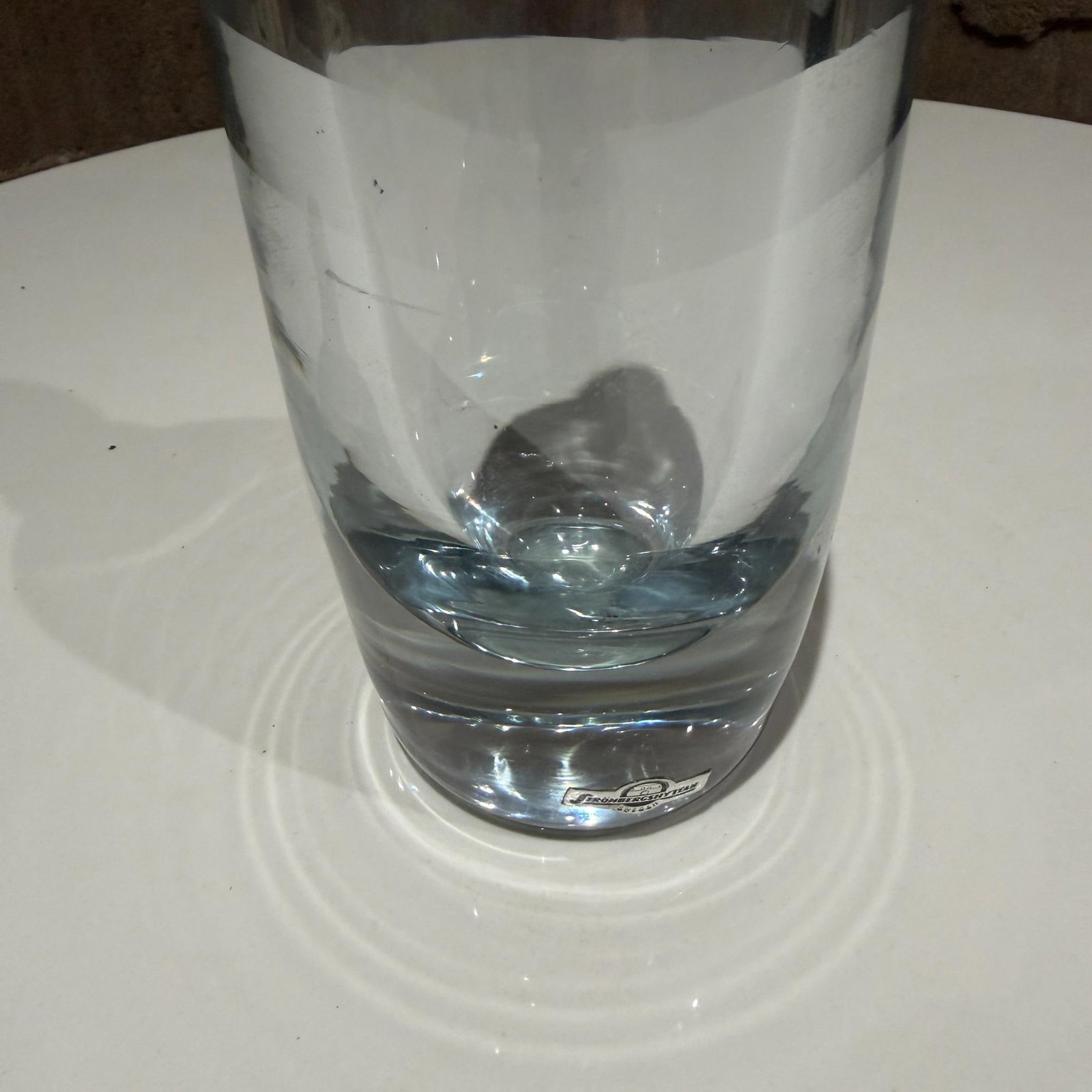 Strombergshyttan Swedish Ice Blue Crystal Decanter Vessel Scandinavian Modern - 4
