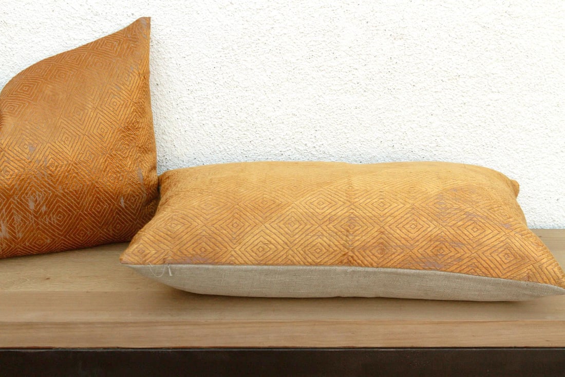 Maharaja's Accord, Set of 2 Heirloom Bagh Phulkari Pillows - 4