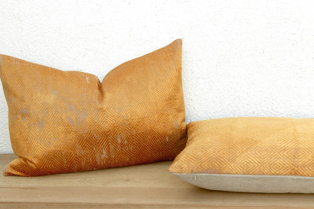 Maharaja's Accord, Set of 2 Heirloom Bagh Phulkari Pillows - 5