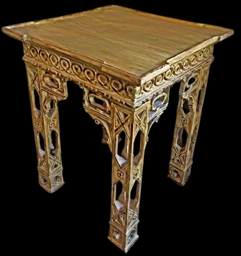 Pair of Vintage, Rare, Monumental, Faux Bamboo, Chinoiserie, Mid Century, Accent Tables - 11