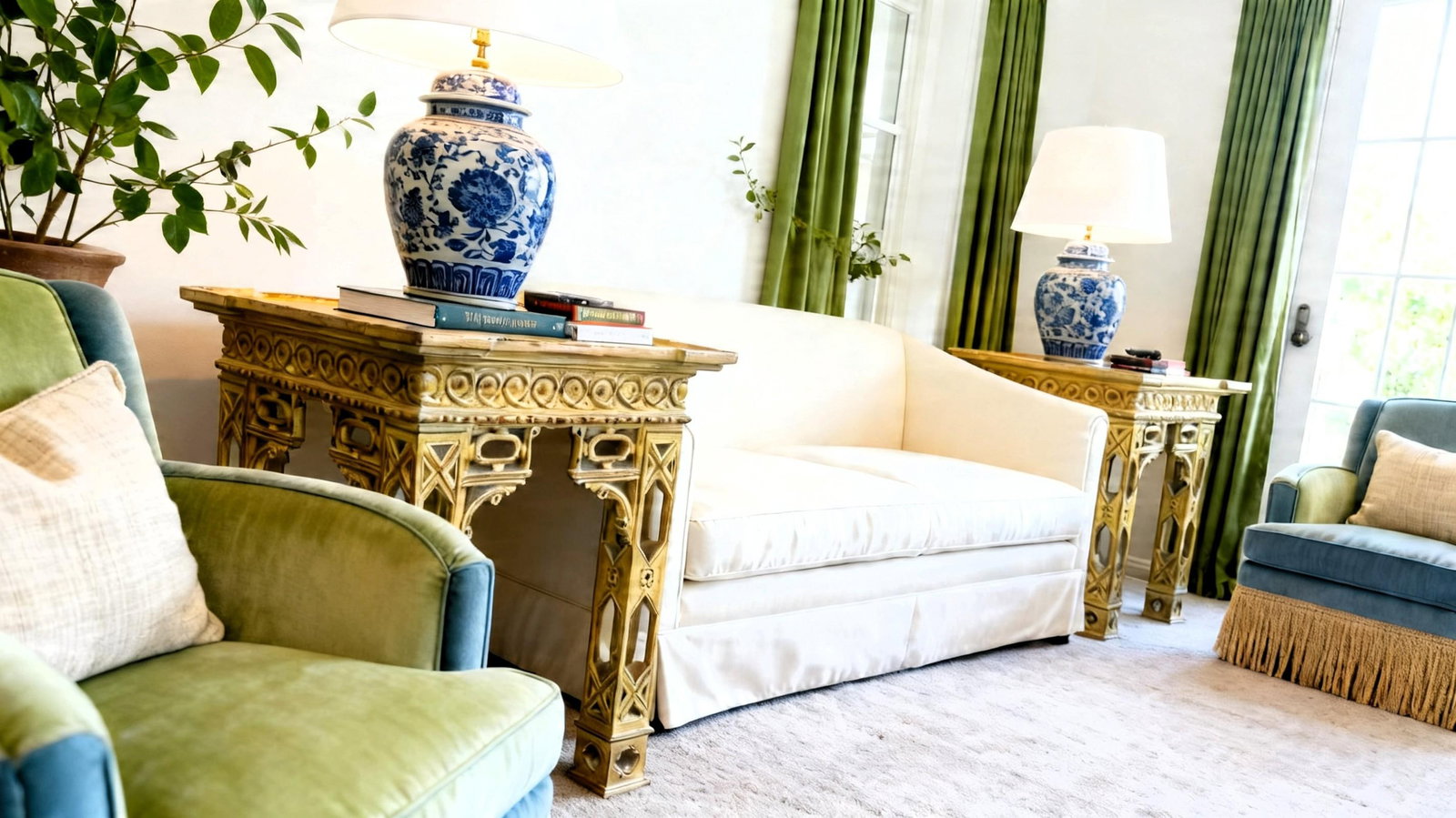 Pair of Vintage, Rare, Monumental, Faux Bamboo, Chinoiserie, Mid Century, Accent Tables - 3