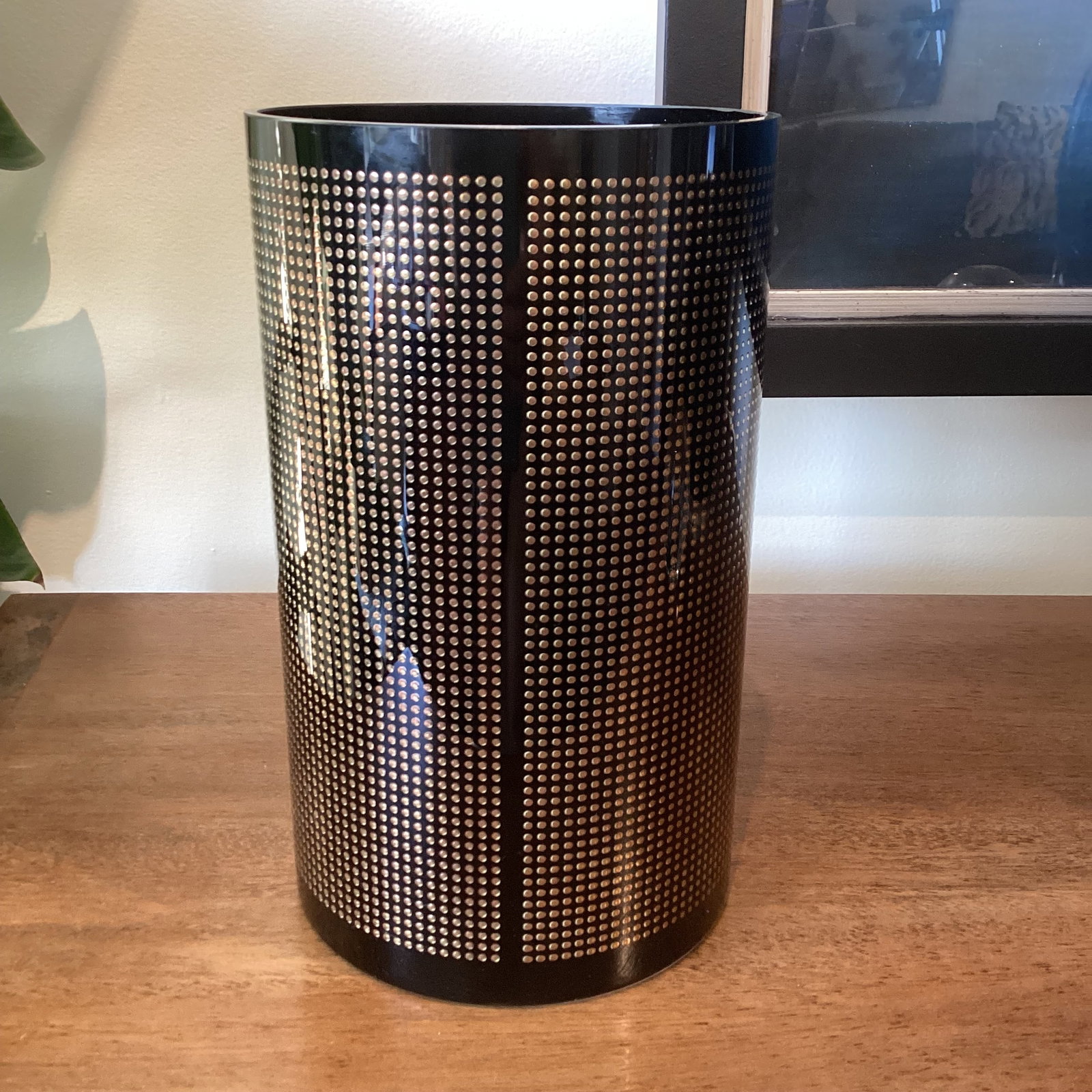 Koz Susani for Egizia Black & Gold Dot Glass Vase - 3