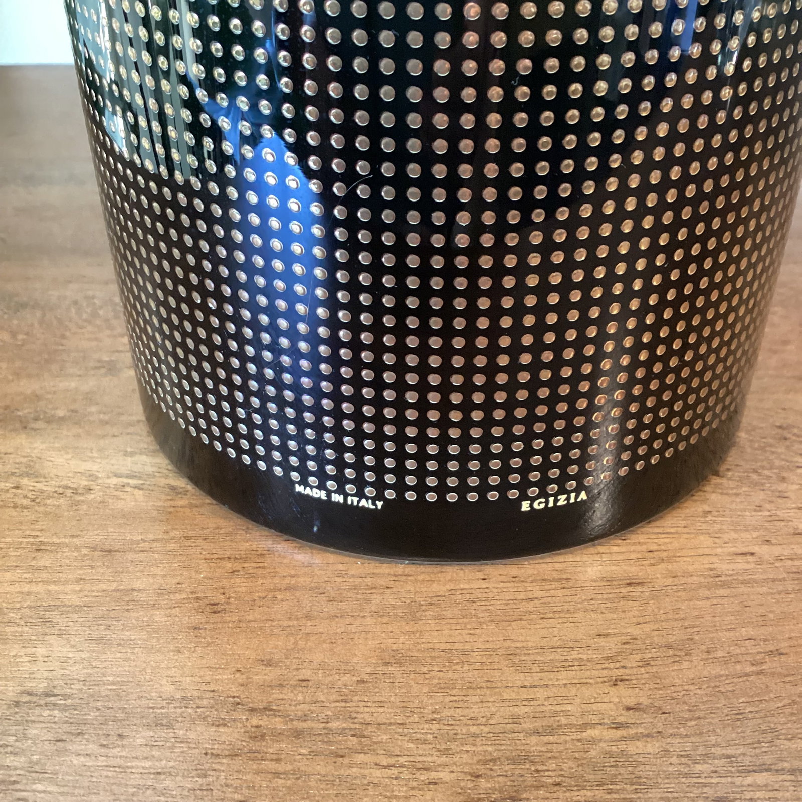 Koz Susani for Egizia Black & Gold Dot Glass Vase - 4