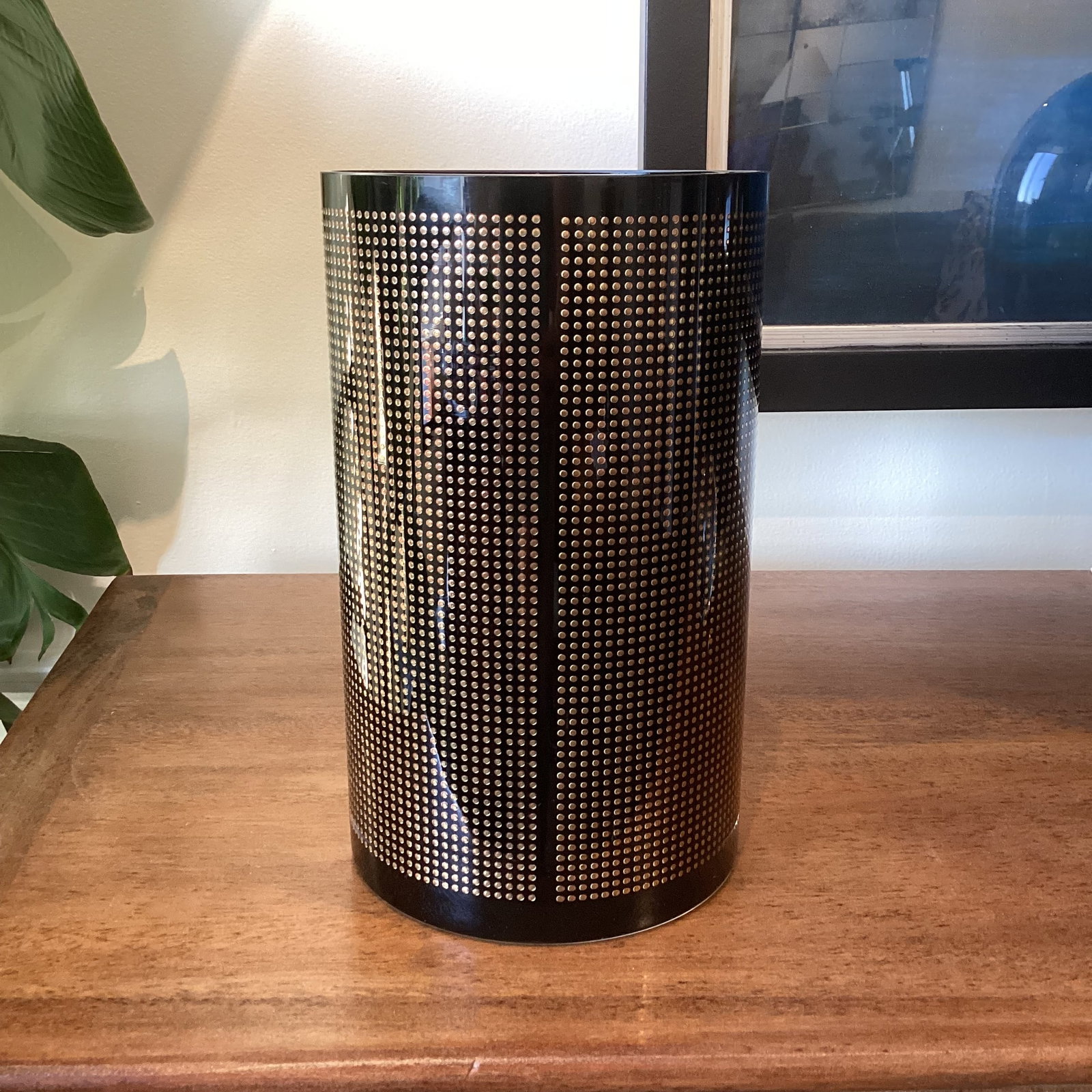 Koz Susani for Egizia Black & Gold Dot Glass Vase - 6