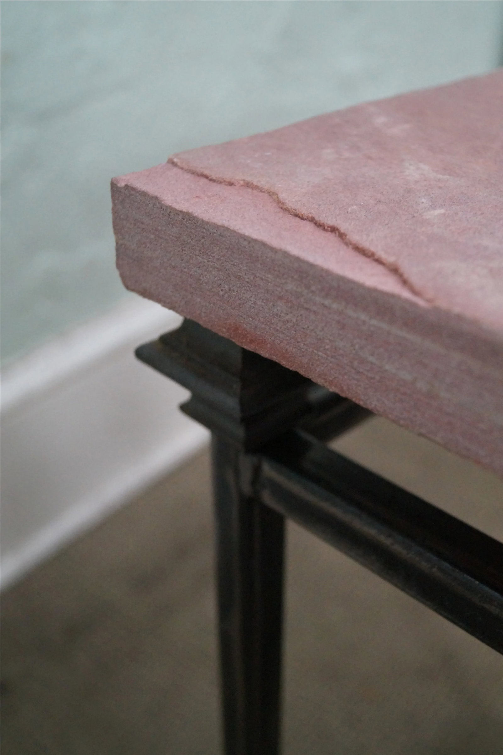 Iron Base & Slate Top Console Table - 10