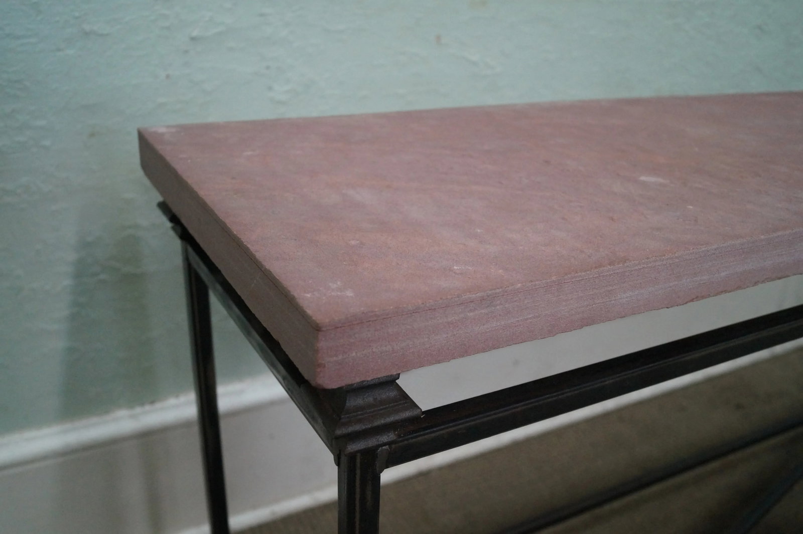 Iron Base & Slate Top Console Table - 8