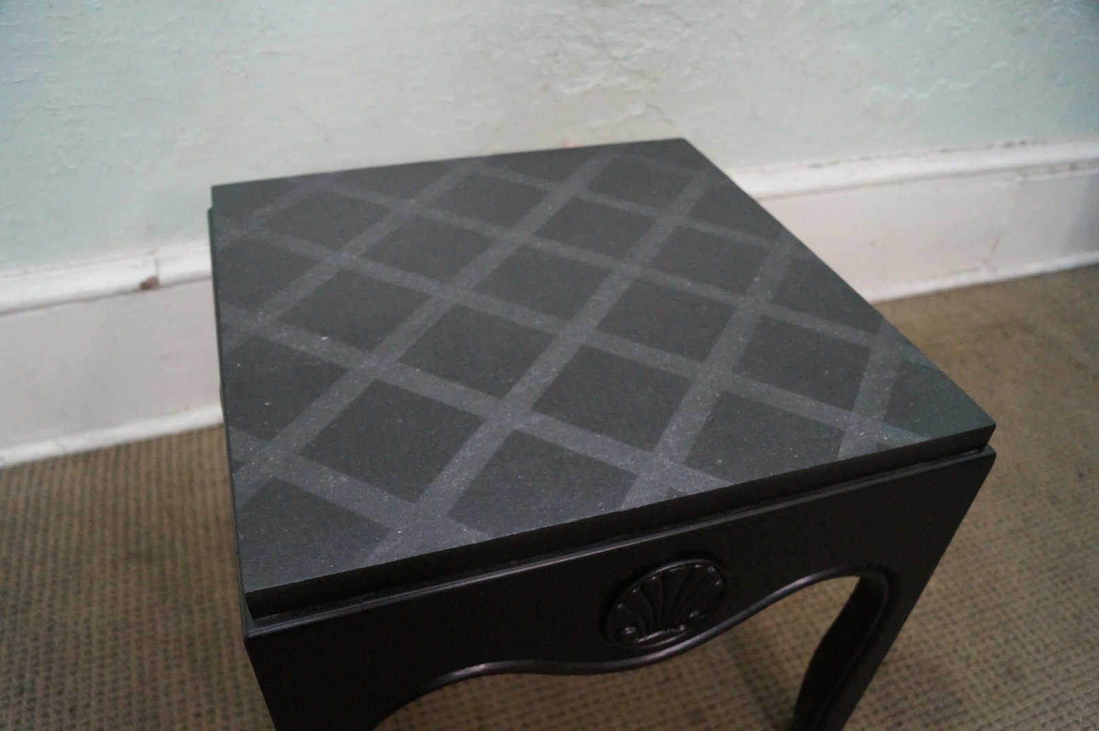 1970s Mid-Century Ebonized Black Slate Top Side Tables - A Pair - 8