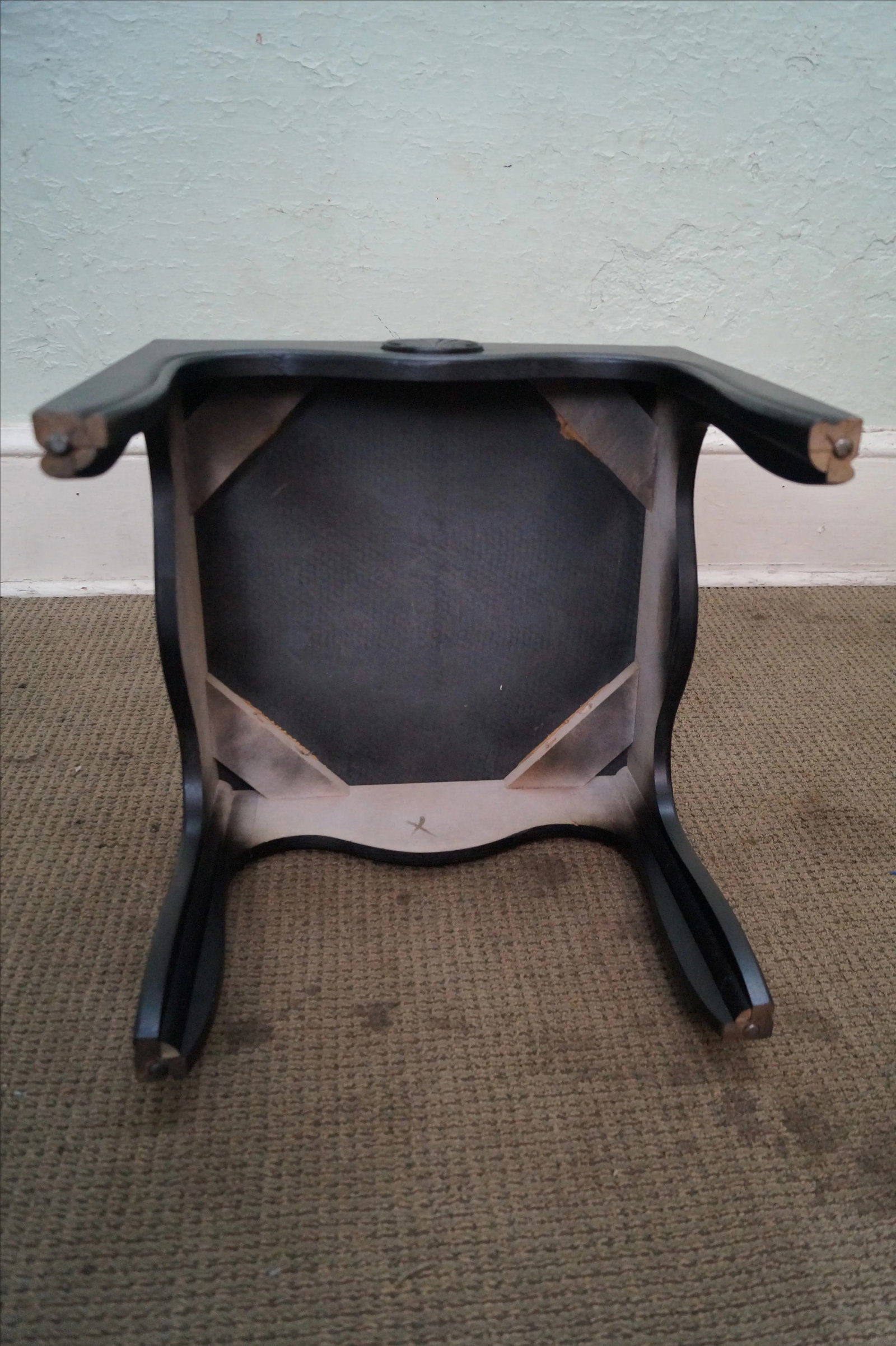 1970s Mid-Century Ebonized Black Slate Top Side Tables - A Pair - 9
