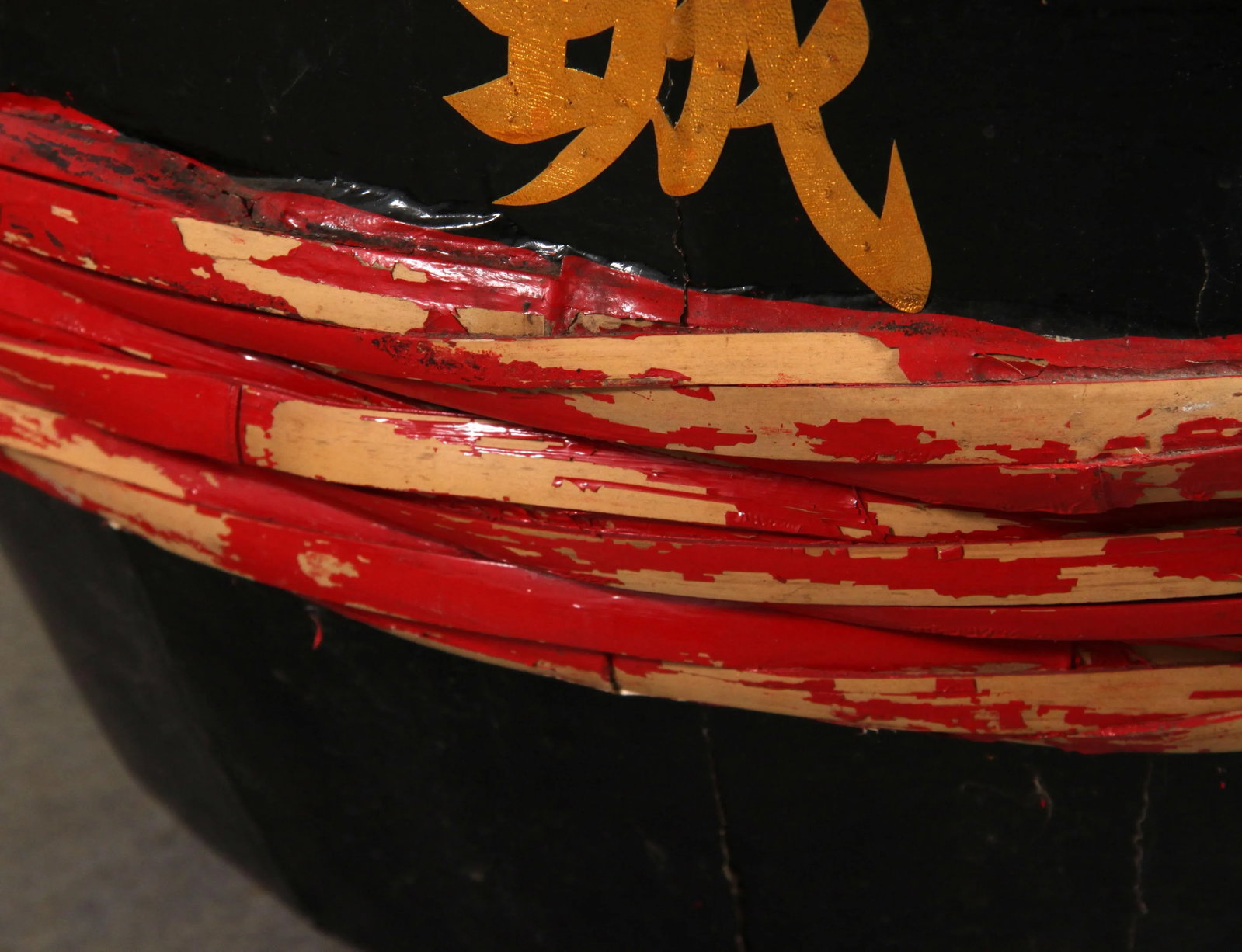 Vintage C.1950's Chinese Dragon Boat Drum From Hong Kong - 12