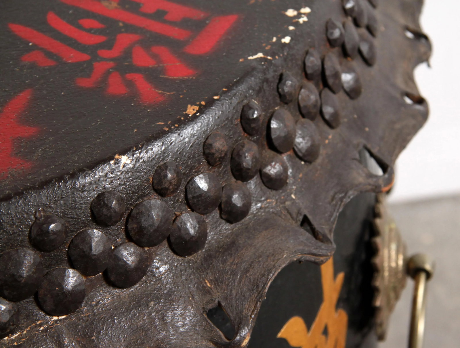 Vintage C.1950's Chinese Dragon Boat Drum From Hong Kong - 5