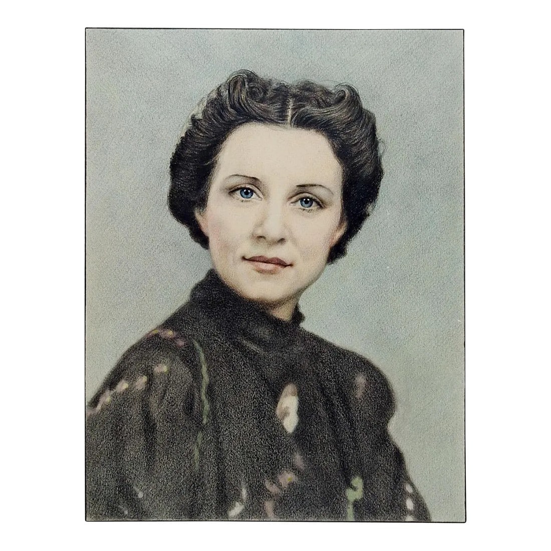 Vintage Charles Berkeley Normann Portrait of Geneva Flores Hart Drawing: Vintage mid century colored pencil portrait of Texas artist Geneva Flores Hart Fell by Charles Berkeley Normann (1903-1985) Texas. Signed lower right corner, notation lower left, free hand drawing.