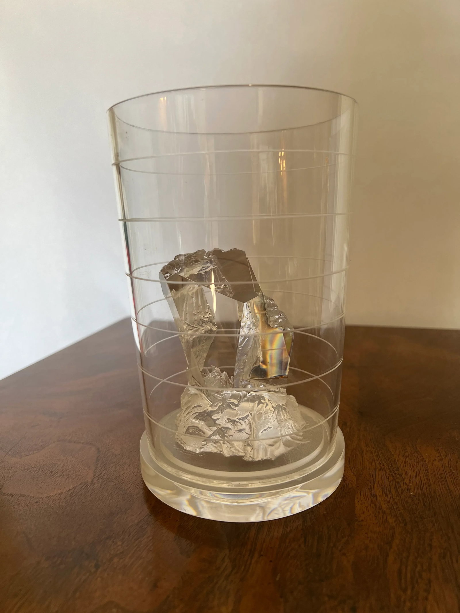 1992 David Dowler Steuben Art Glass 1/1 Ice Berg Beaker Sculpture - 3