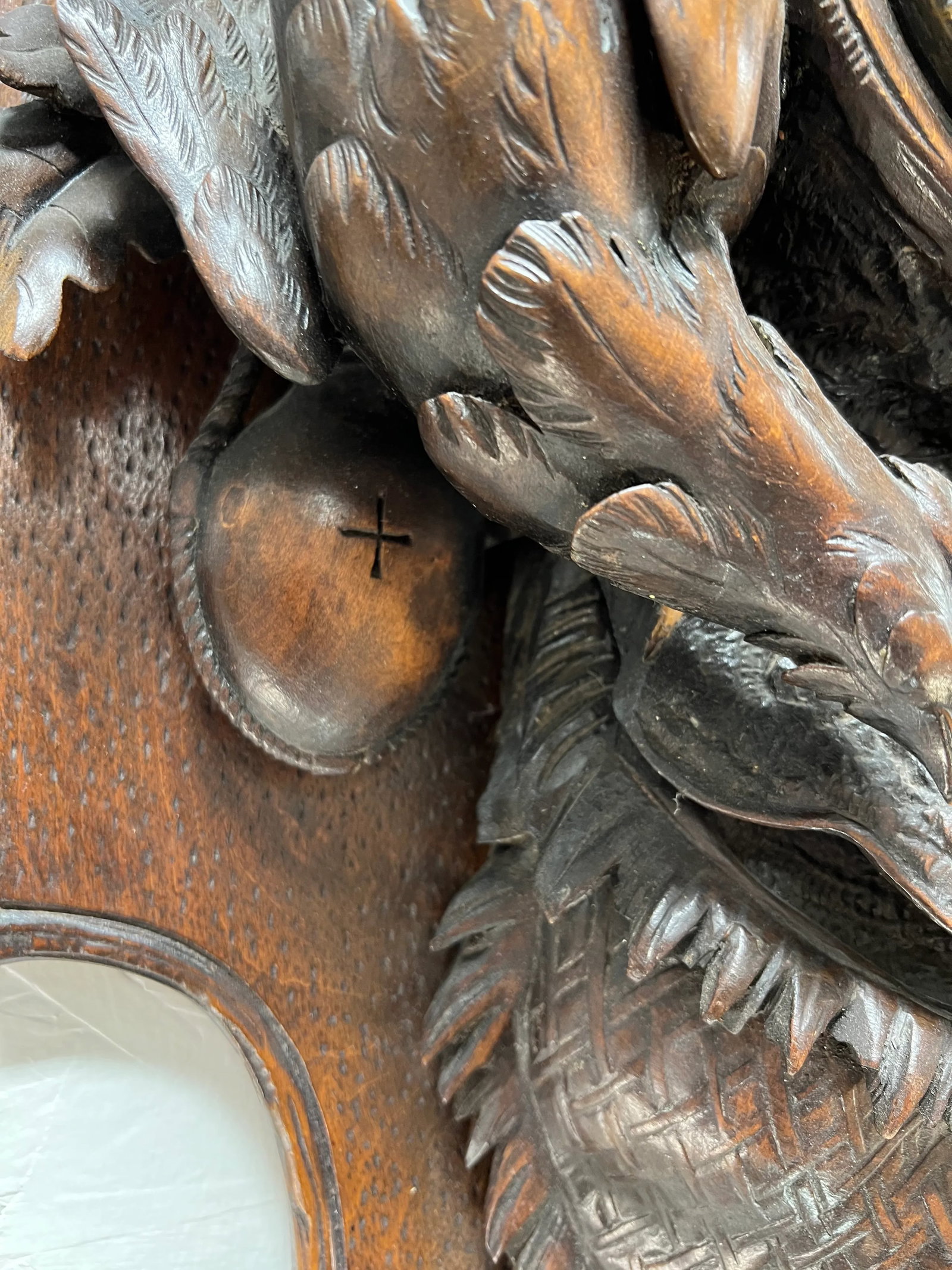 19th Century Black Forest Carved "Spoils of the Hunt" Wall Clock - 9