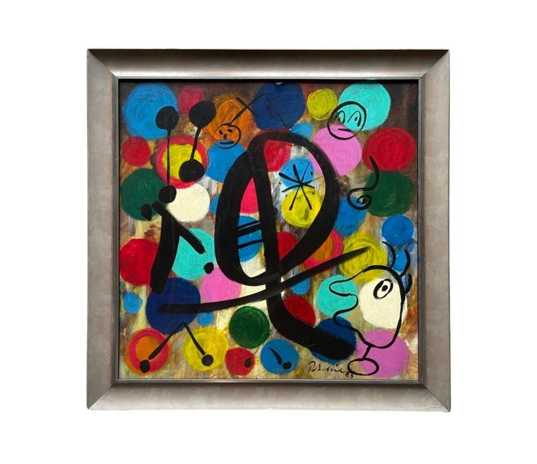 1980s MirÃ³vian Style Painting by Peter Keil - 4