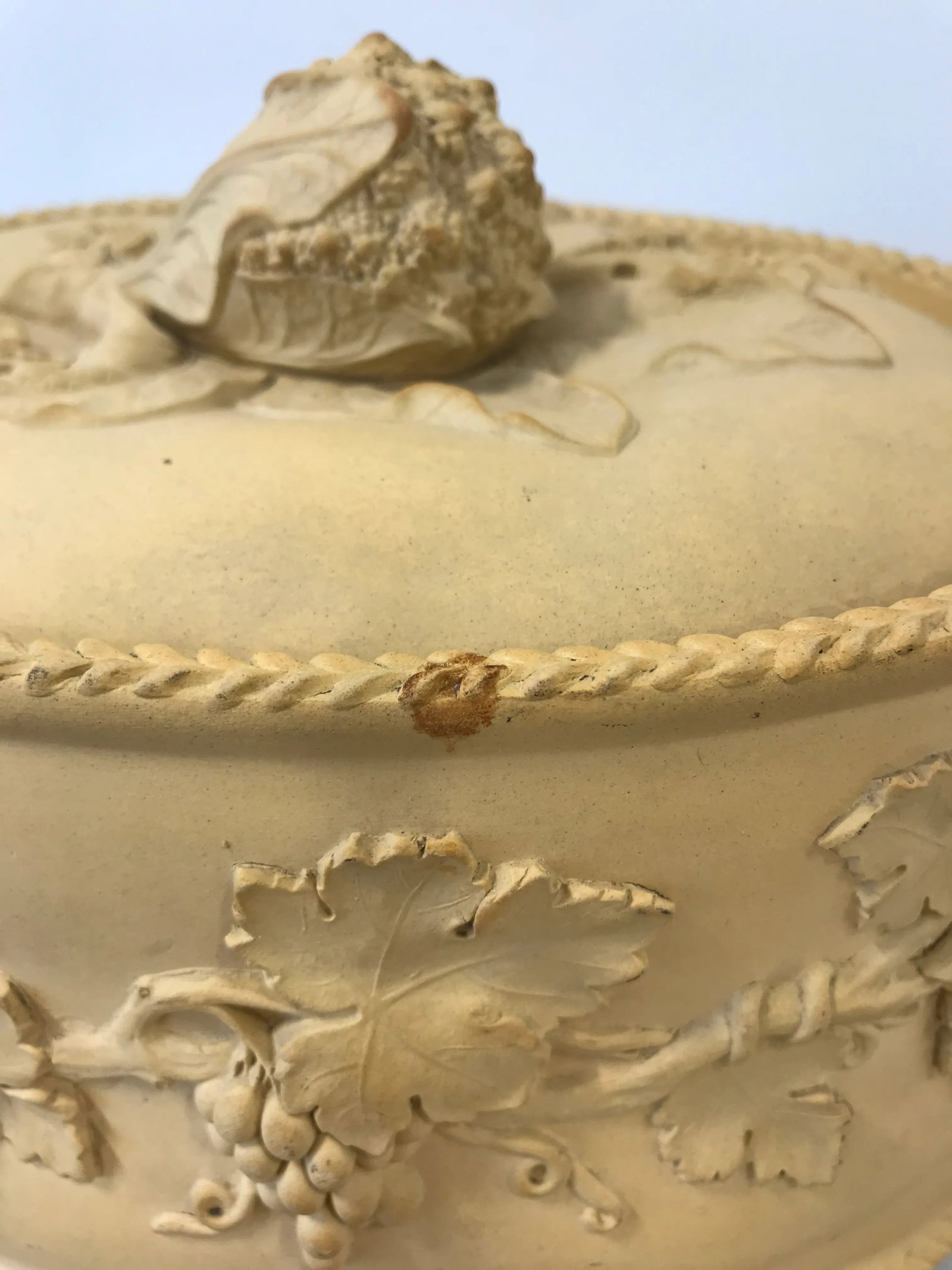 Late 19th Century Large Antique Wedgwood Caneware Cabbage Finial Game Pie Dish / Tureen C1870 #3 - 12