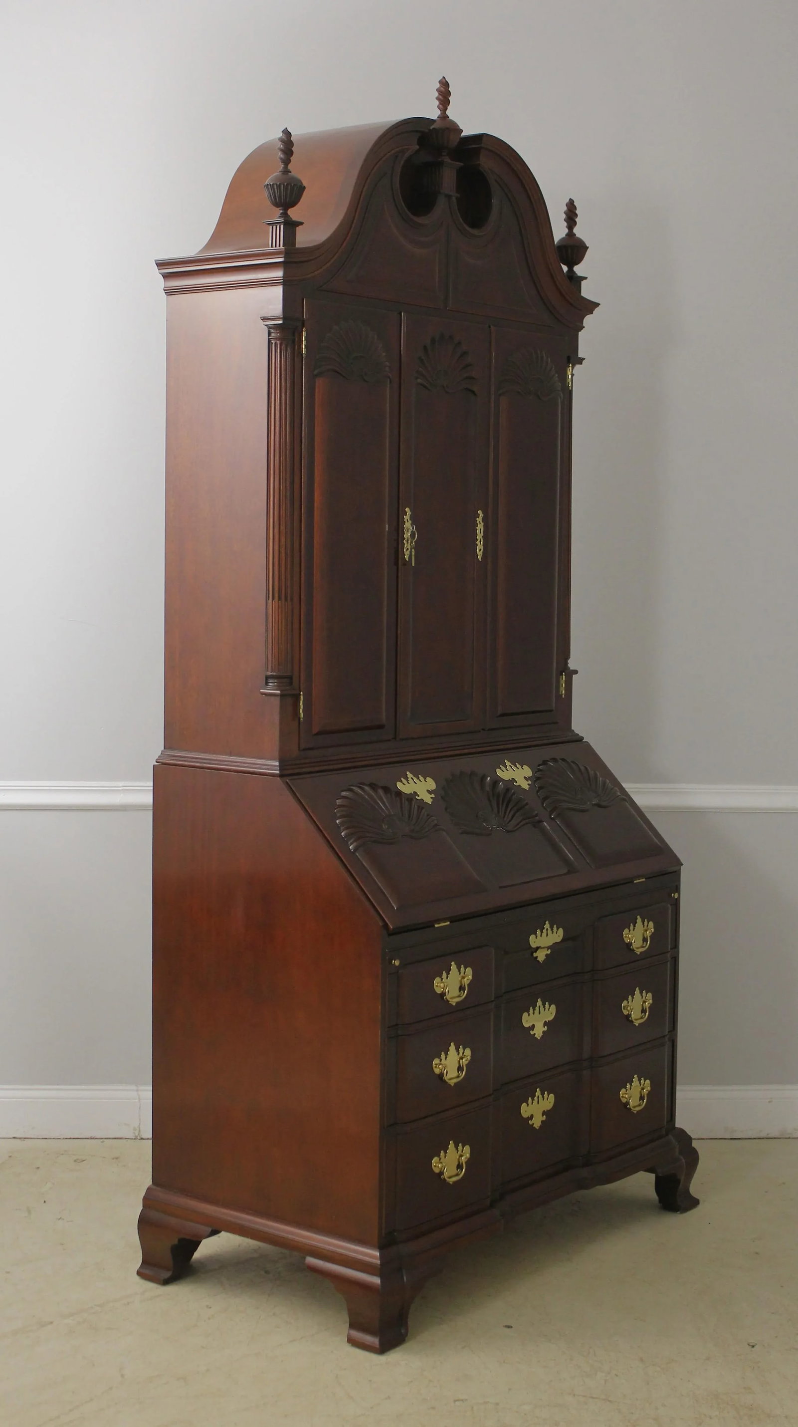 Kindel Winterthur Collection Mahogany Secretary Desk - 2
