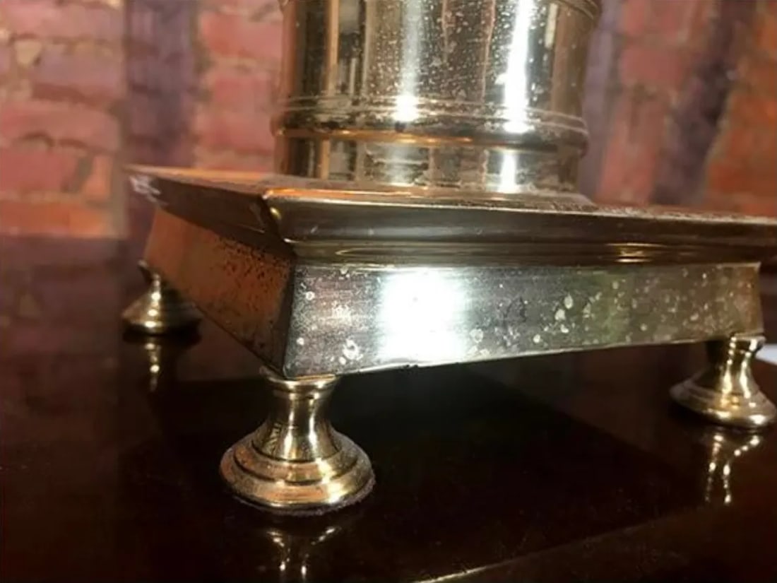 1960s Mid-Century Modern, Ming Style Brass Footed Table Lamps - a Pair - 10