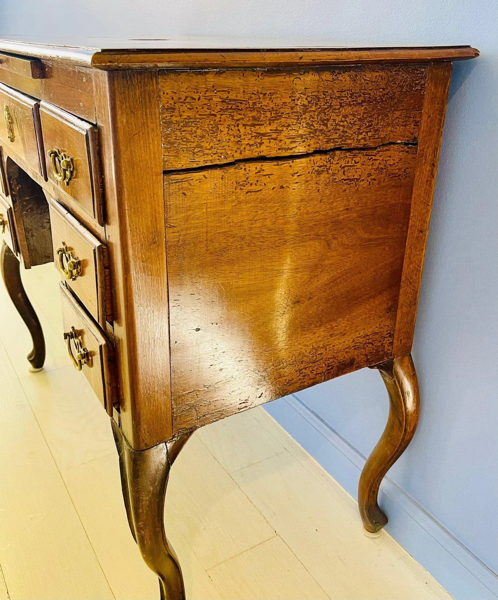 Antique Small Writing Desk on Cabriole Legs - 6