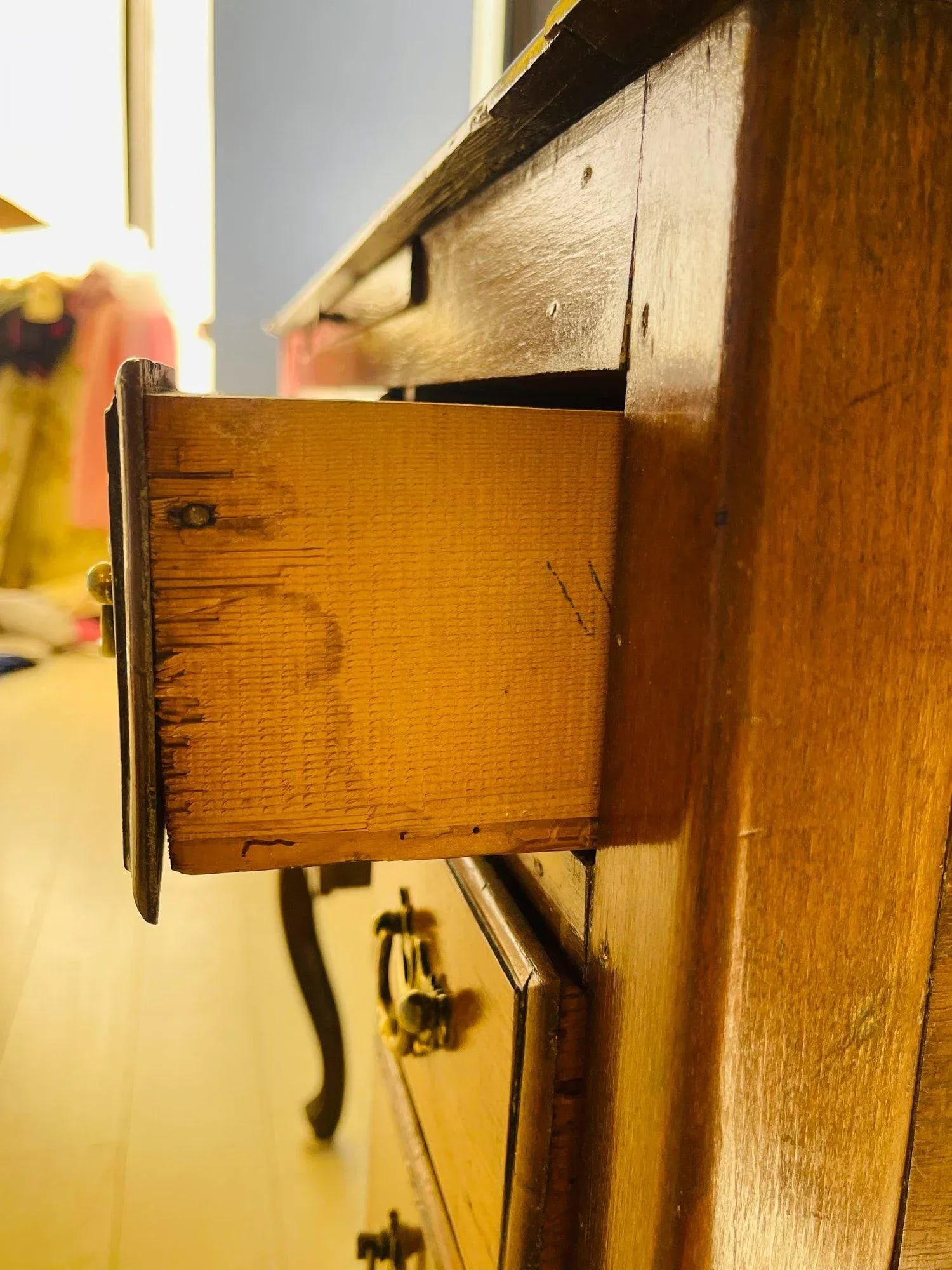 Antique Small Writing Desk on Cabriole Legs - 7