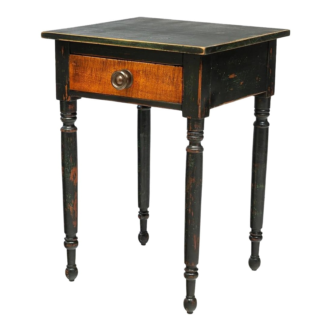 Early American Painted Sheraton Stand Side Table (1 of 3)