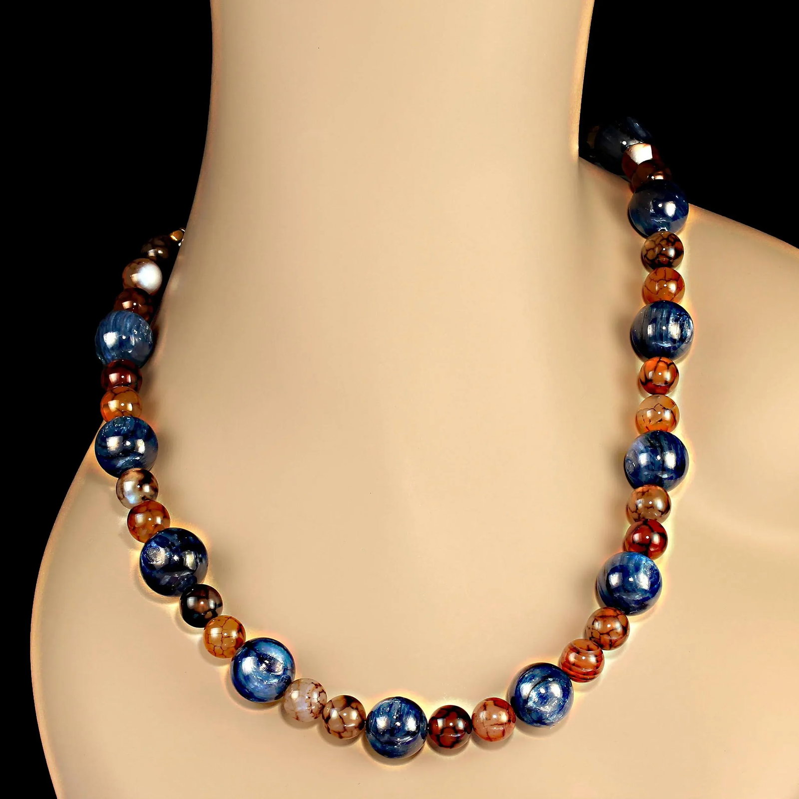 Kyanite and Spiderweb Jasper Necklace - 2