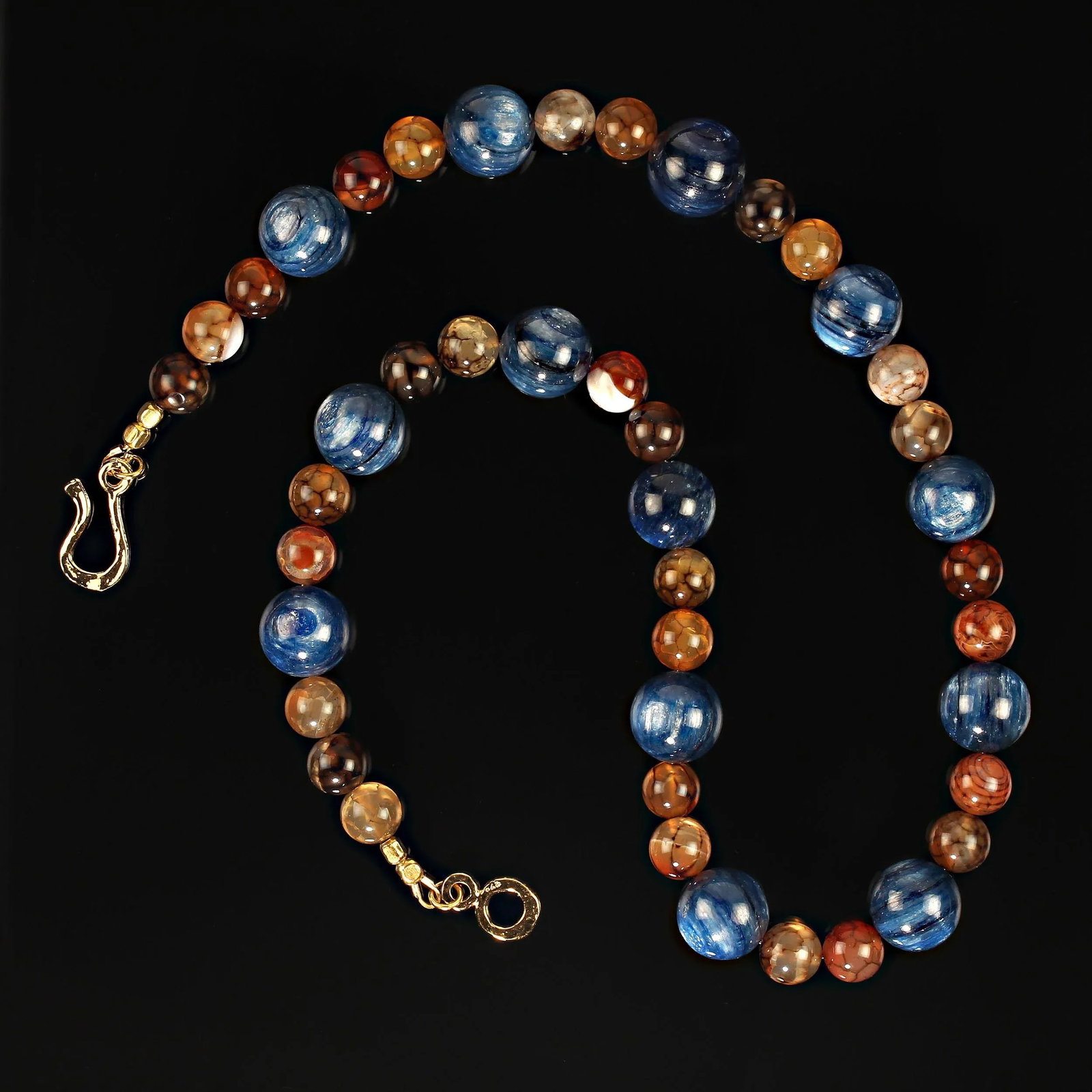 Kyanite and Spiderweb Jasper Necklace - 3