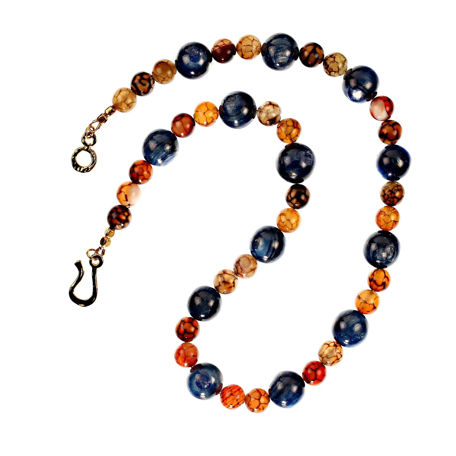 Kyanite and Spiderweb Jasper Necklace - 5