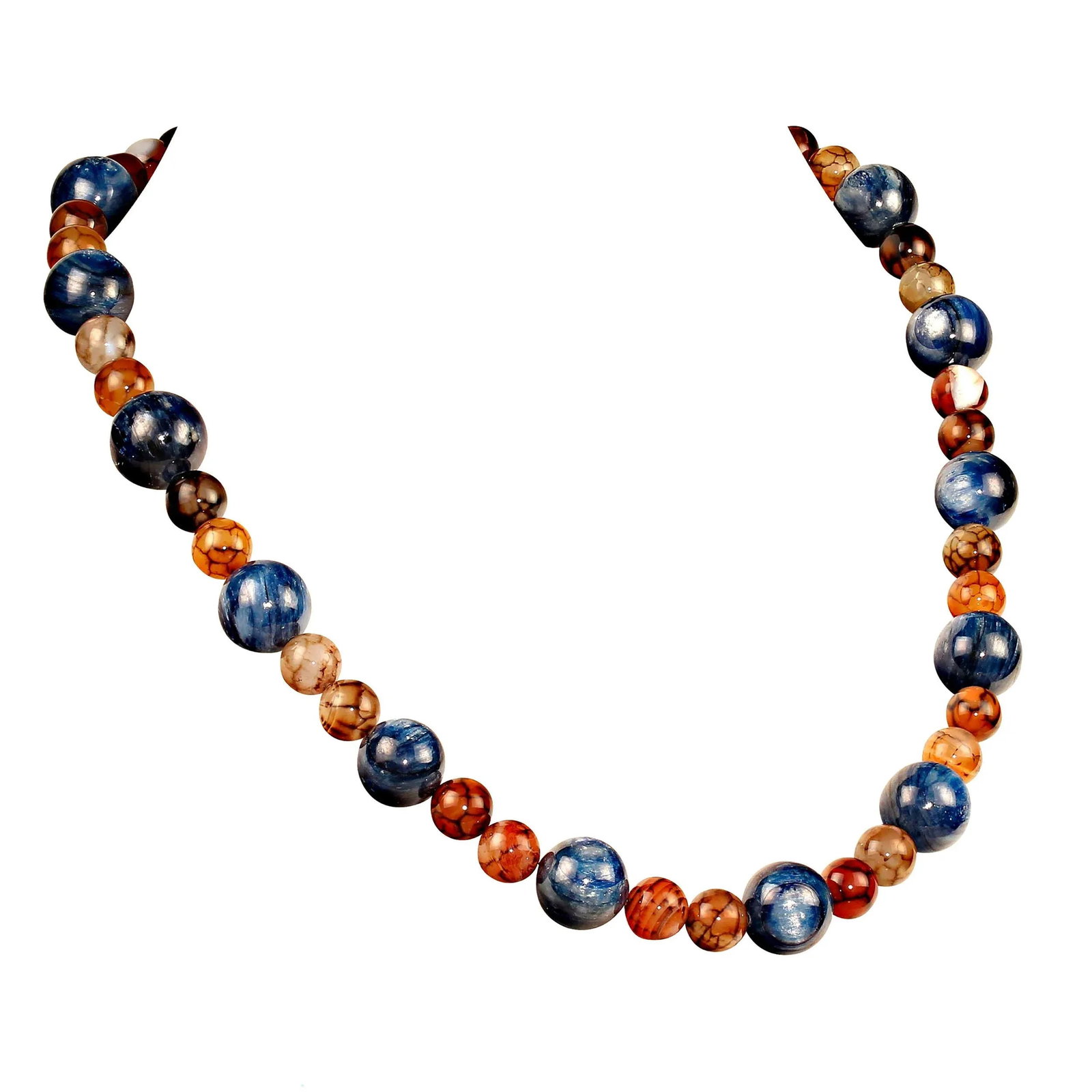 Kyanite and Spiderweb Jasper Necklace - 6
