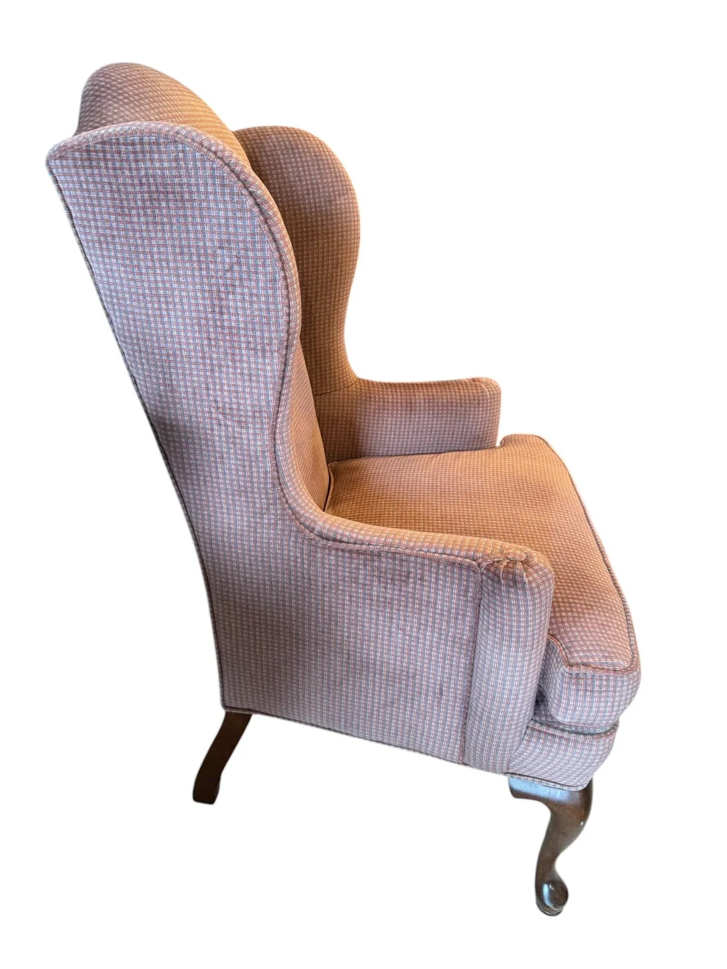 Late 20th Century Ethan Allen Queen Anne Wingback Armchair - 2