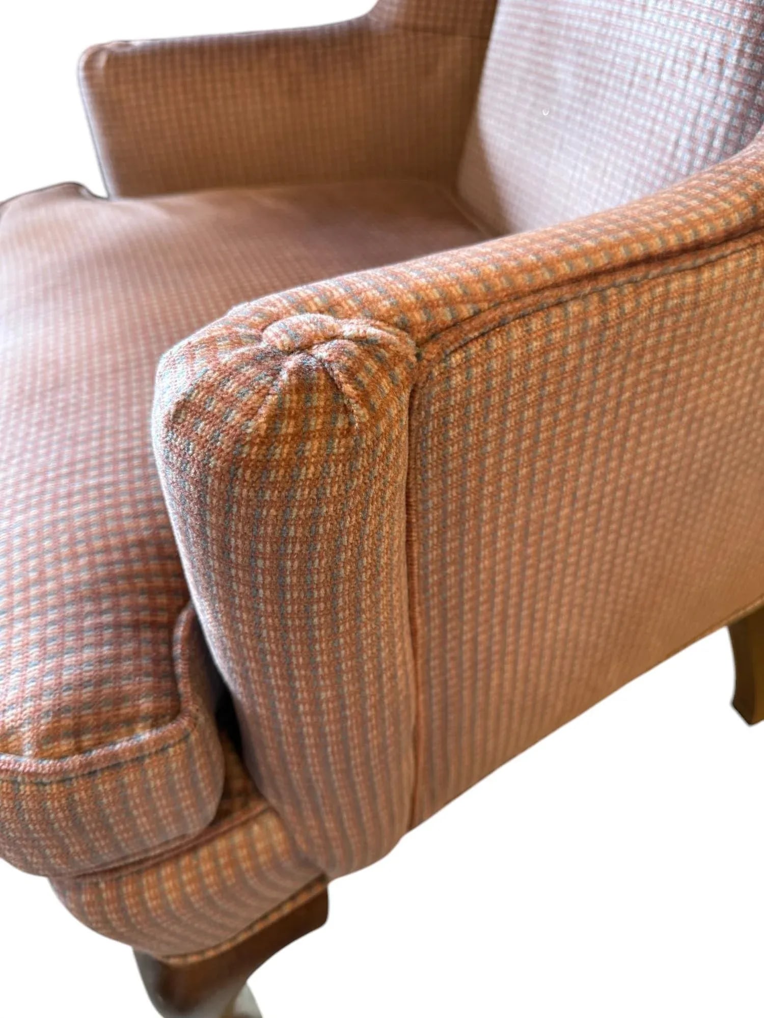 Late 20th Century Ethan Allen Queen Anne Wingback Armchair - 5