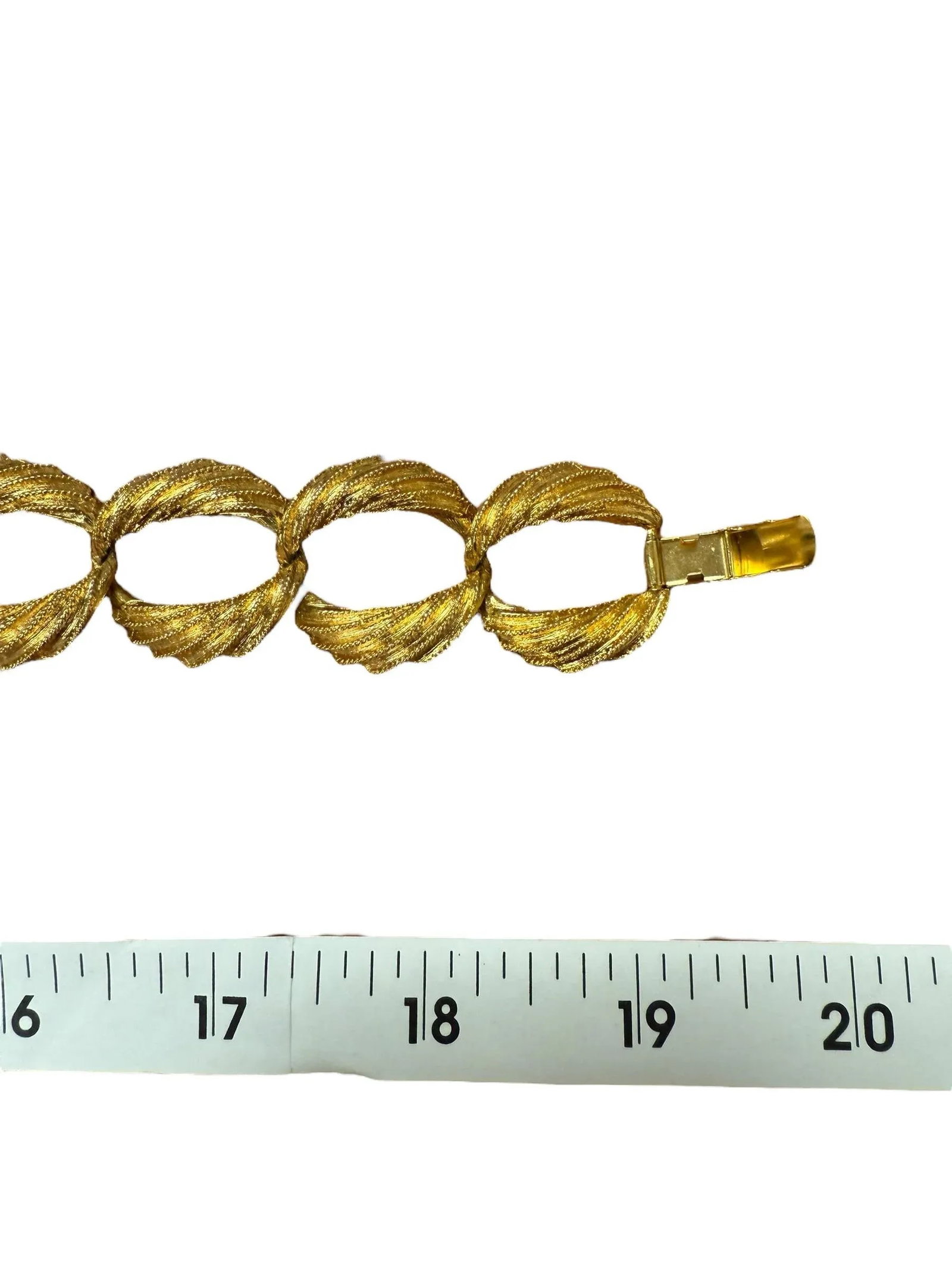 Vintage Napier Gold Tone Chain Link Jewelry Set - Necklace Bracelet Earrings, 4 Pieces - 11
