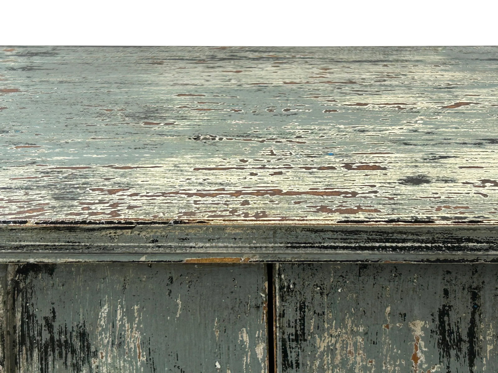 16.25" Distressed Blue Gray 2 Doors End Table Nightstand Chest - 9
