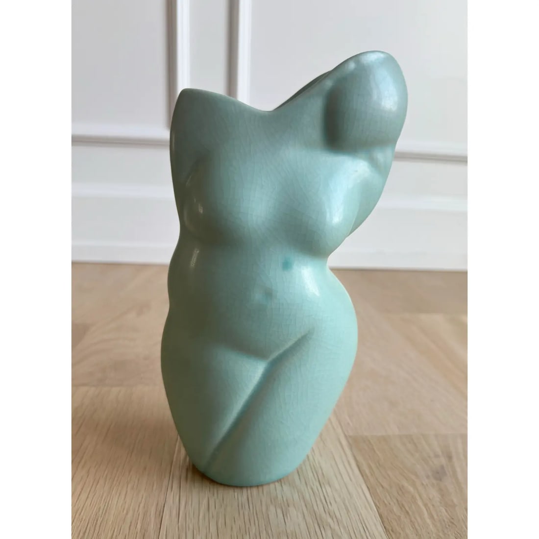 Vintage Donna Polseno Sculptural Ceramic Female Form Vase - 11