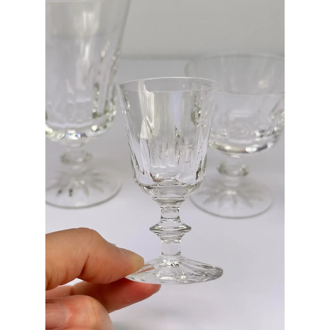 Signed Orrefors Sweden Large Set of 45 Crystal Glass Drinkware Stemware 11 Service Settings Goblet W - 2