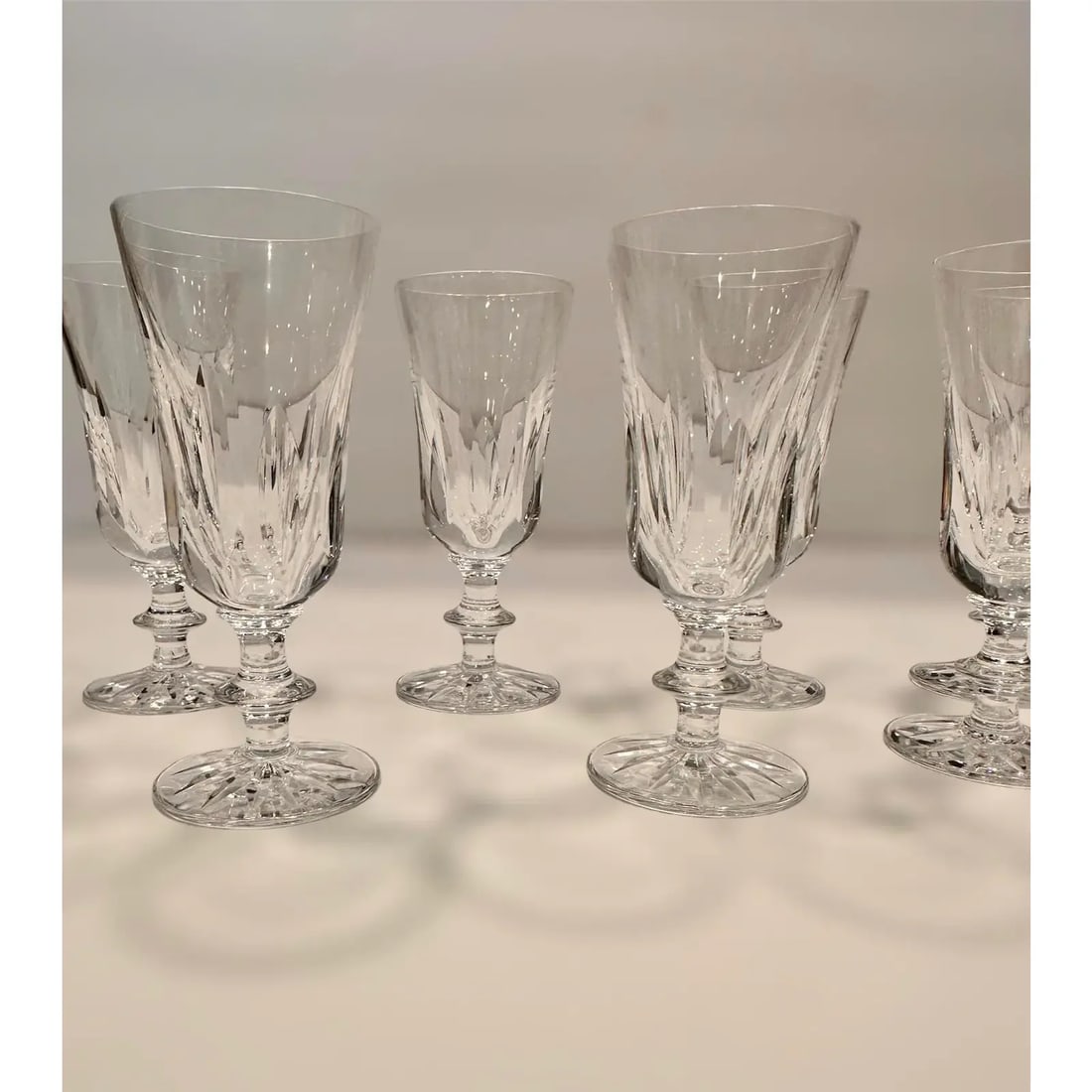 Signed Orrefors Sweden Large Set of 45 Crystal Glass Drinkware Stemware 11 Service Settings Goblet W - 5