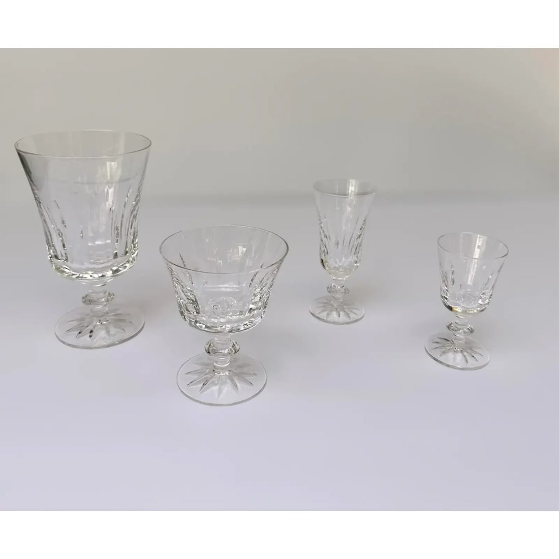 Signed Orrefors Sweden Large Set of 45 Crystal Glass Drinkware Stemware 11 Service Settings Goblet W - 6