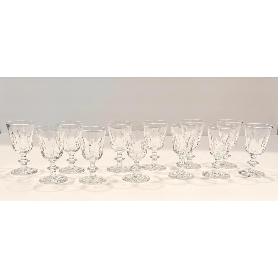 Signed Orrefors Sweden Large Set of 45 Crystal Glass Drinkware Stemware 11 Service Settings Goblet W - 7