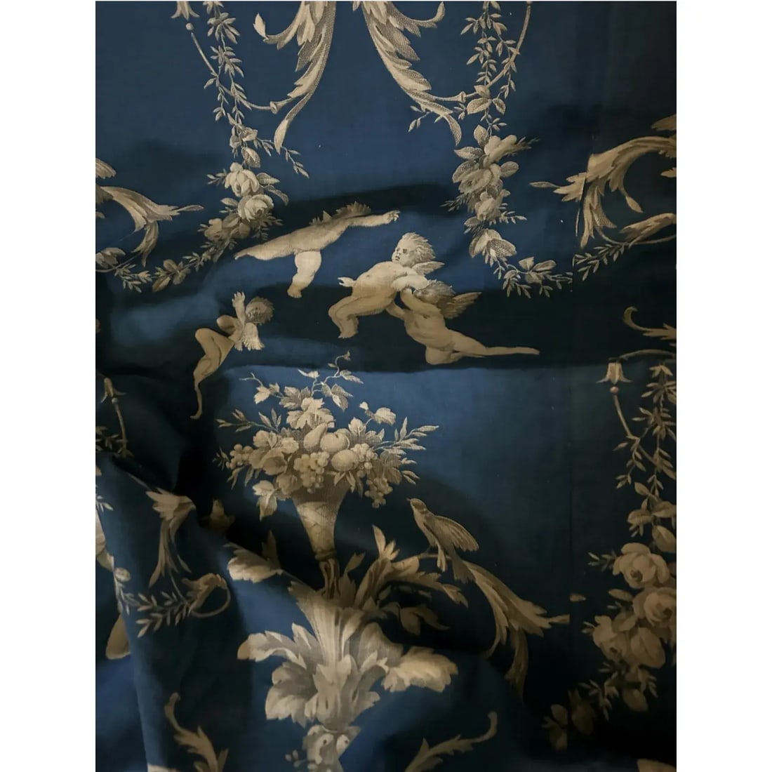 Antique French Toile Fabric - 10
