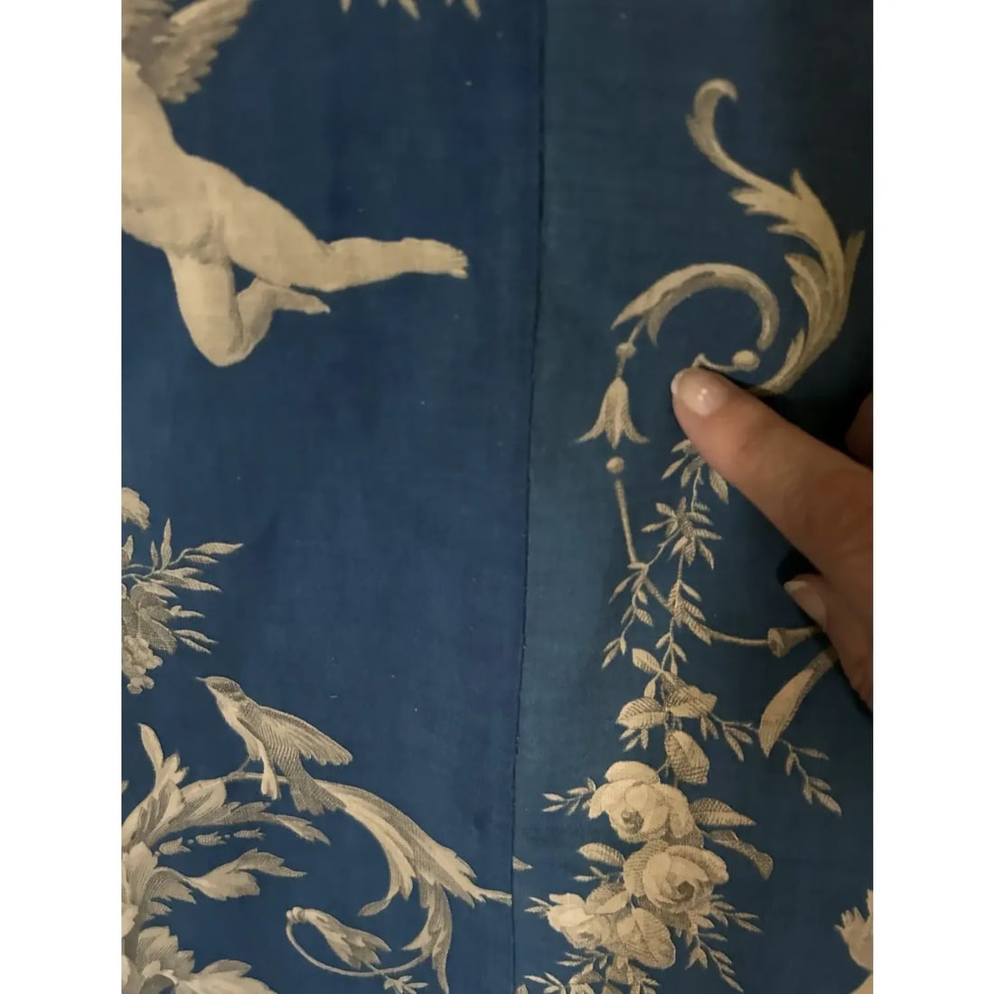 Antique French Toile Fabric - 5