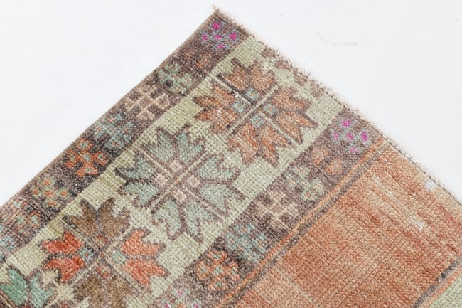 4'3'' x 5'5'' Handmade Vintage Wool Rug - 6913 - 15