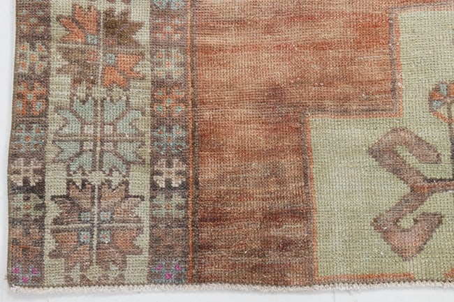 4'3'' x 5'5'' Handmade Vintage Wool Rug - 6913 - 16