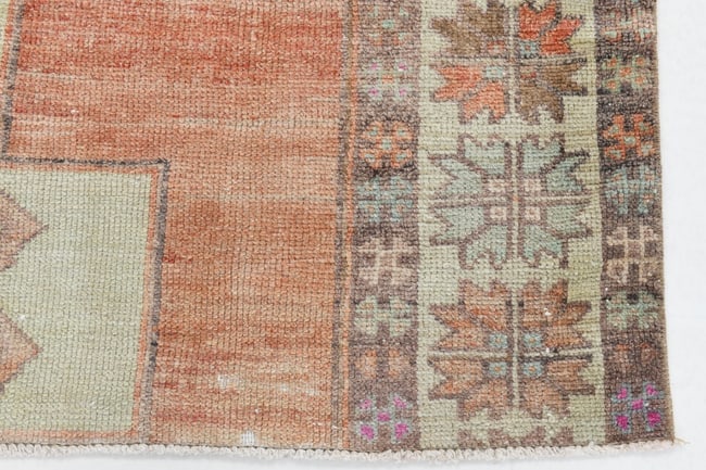 4'3'' x 5'5'' Handmade Vintage Wool Rug - 6913 - 18