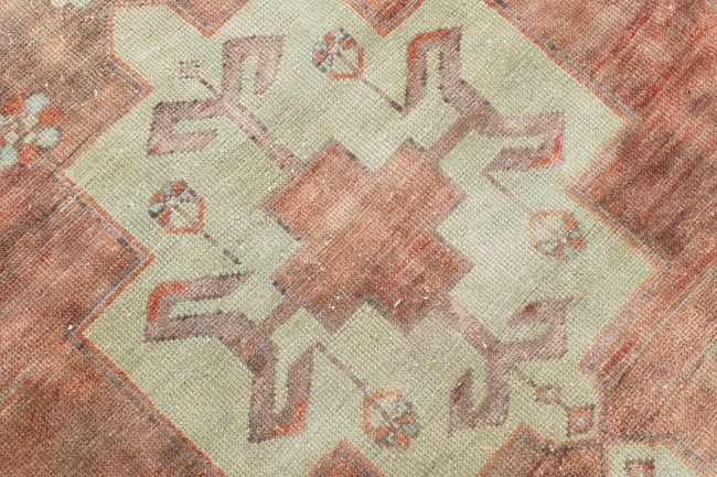 4'3'' x 5'5'' Handmade Vintage Wool Rug - 6913 - 9