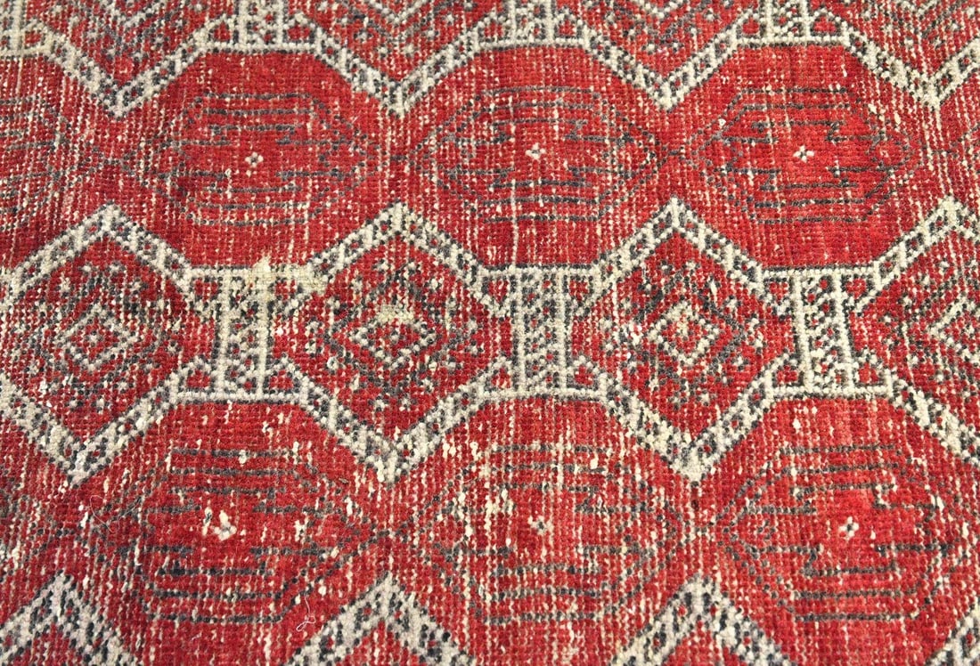 Antique Muted Red Tribal 4X6 Distressed Vintage Oriental Rug - 8